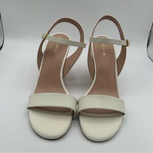 New Cole haan Womens Josie wedge sandal pump, ivory leather 8.5 B